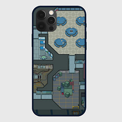 Чехол для iPhone 12 Pro AMONG US - КАРТА, цвет: 3D-черный