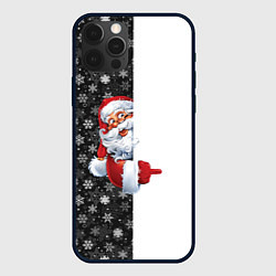 Чехол для iPhone 12 Pro Дедушка Мороз, цвет: 3D-черный