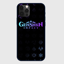 Чехол для iPhone 12 Pro GENSHIN IMPACT, цвет: 3D-черный