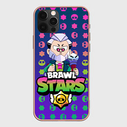 Чехол для iPhone 12 Pro Brawl Stars Byron, цвет: 3D-светло-розовый