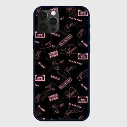 Чехол для iPhone 12 Pro BLACKPINK, цвет: 3D-черный