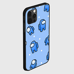 Чехол для iPhone 12 Pro Among Us - Синий цвет, цвет: 3D-черный — фото 2