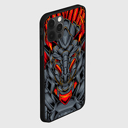 Чехол для iPhone 12 Pro Механический дракон, цвет: 3D-черный — фото 2