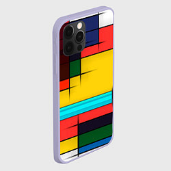 Чехол для iPhone 12 Pro Абстрактные фигуры цвета, цвет: 3D-светло-сиреневый — фото 2