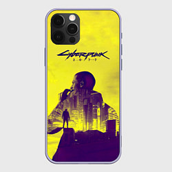 Чехол для iPhone 12 Pro Cyberpunk 2077, цвет: 3D-светло-сиреневый