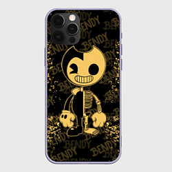 Чехол для iPhone 12 Pro Bendy And The Ink Machine краска, цвет: 3D-светло-сиреневый