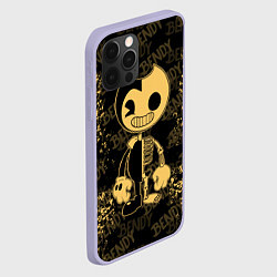 Чехол для iPhone 12 Pro Bendy And The Ink Machine краска, цвет: 3D-светло-сиреневый — фото 2