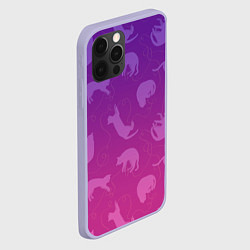 Чехол для iPhone 12 Pro Котятки, цвет: 3D-светло-сиреневый — фото 2