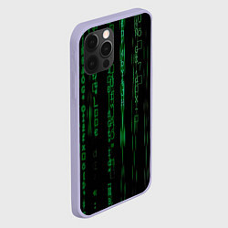 Чехол для iPhone 12 Pro Матрица букв и чисел, цвет: 3D-светло-сиреневый — фото 2