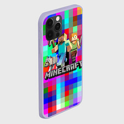 Чехол для iPhone 12 Pro MINECRAFT МАЙНКРАФТ, цвет: 3D-светло-сиреневый — фото 2
