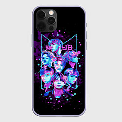 Чехол для iPhone 12 Pro BTS, цвет: 3D-светло-сиреневый