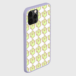 Чехол для iPhone 12 Pro Счастливые лягушки, цвет: 3D-светло-сиреневый — фото 2
