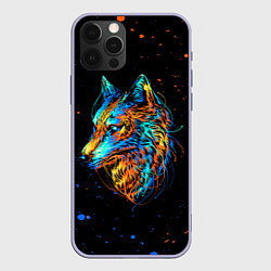 Чехол для iPhone 12 Pro КРАСОЧНЫЙ ВОЛК, цвет: 3D-светло-сиреневый
