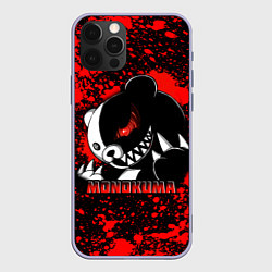 Чехол для iPhone 12 Pro MONOKUMA МОНОКУМА BLOOD, цвет: 3D-светло-сиреневый