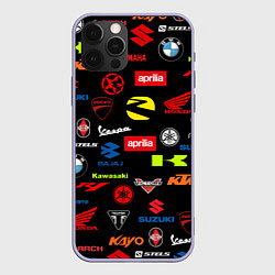 Чехол iPhone 12 Pro Motorcycle pattern Мото паттерн Z