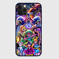 Чехол для iPhone 12 Pro ONE PIECE ВАН ПИС ПЕРСОНАЖИ, цвет: 3D-черный