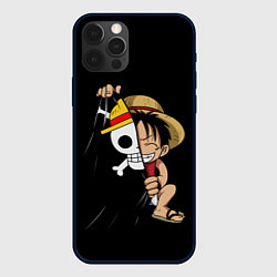 Чехол для iPhone 12 Pro ONE PIECE ЛУФФИ ЧЕРЕП СИМВОЛ, цвет: 3D-черный