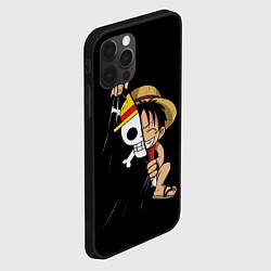 Чехол для iPhone 12 Pro ONE PIECE ЛУФФИ ЧЕРЕП СИМВОЛ, цвет: 3D-черный — фото 2