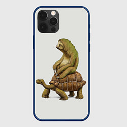 Чехол для iPhone 12 Pro Тише едешь А впрочем, цвет: 3D-тёмно-синий