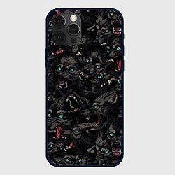 Чехол для iPhone 12 Pro Волки Wolwes, цвет: 3D-черный