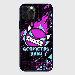 Чехол для iPhone 12 Pro Geometry Dash, цвет: 3D-черный