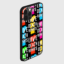 Чехол для iPhone 12 Pro ЛЮБОВЬ СМЕРТЬ И РОБОТЫ УЗОР, цвет: 3D-черный — фото 2