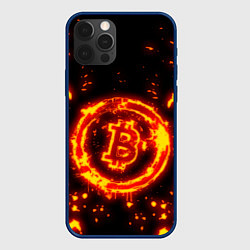 Чехол iPhone 12 Pro BITCOIN БИТКОИН ОГОНЬ