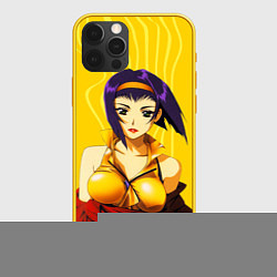 Чехол для iPhone 12 Pro Cowboy Bebop Фэй Валентайн, цвет: 3D-желтый