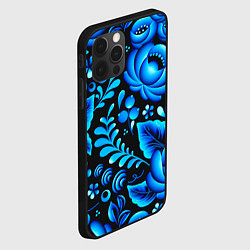 Чехол для iPhone 12 Pro Гжель, цвет: 3D-черный — фото 2