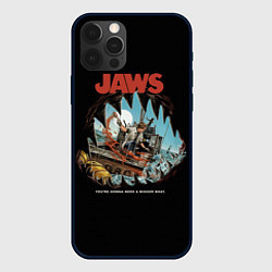 Чехол для iPhone 12 Pro Jaws cinema, цвет: 3D-черный