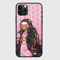 Чехол iPhone 12 Pro SENPAI NEZUKO НЕЗУКО ПАТТЕРН