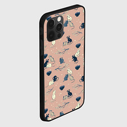 Чехол для iPhone 12 Pro Мышки в японском стиле, цвет: 3D-черный — фото 2