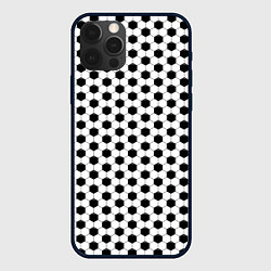 Чехол для iPhone 12 Pro Текстура мяча, цвет: 3D-черный