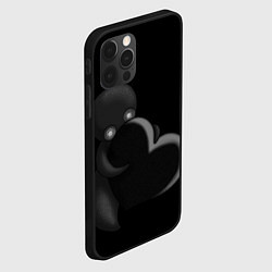Чехол для iPhone 12 Pro Сердце, цвет: 3D-черный — фото 2