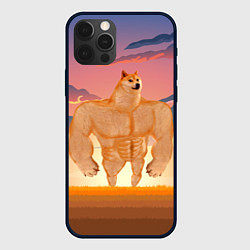 Чехол для iPhone 12 Pro Мем собака качок DOGE, цвет: 3D-черный