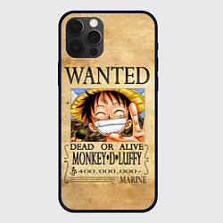 Чехол для iPhone 12 Pro Манки Д Луффи в розыске One Piece, цвет: 3D-черный