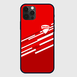 Чехол для iPhone 12 Pro DUCATI ДУКАТИ, цвет: 3D-черный