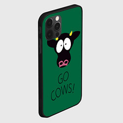 Чехол для iPhone 12 Pro Go Cows, цвет: 3D-черный — фото 2