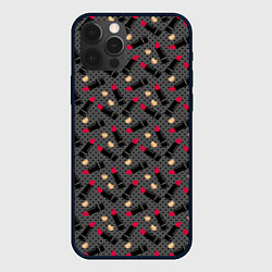 Чехол для iPhone 12 Pro Красная Губная помада, цвет: 3D-черный