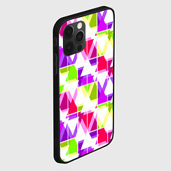 Чехол для iPhone 12 Pro Абстрактный яркий узор, цвет: 3D-черный — фото 2