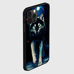 Чехол для iPhone 12 Pro КРАСИВЫЙ ВОЛК, цвет: 3D-черный — фото 2