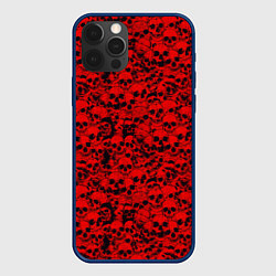 Чехол iPhone 12 Pro Красные черепа