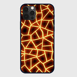 Чехол для iPhone 12 Pro Огненная геометрия, цвет: 3D-черный