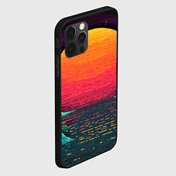 Чехол для iPhone 12 Pro Пиксельный закат, цвет: 3D-черный — фото 2