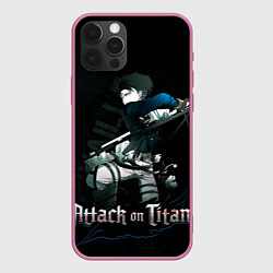 Чехол для iPhone 12 Pro Леви Аккерман Атака на титанов, цвет: 3D-малиновый