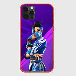 Чехол для iPhone 12 Pro Fortnite Blue Jade, цвет: 3D-красный