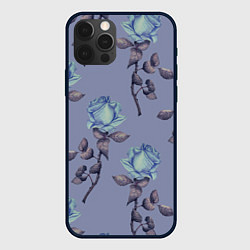 Чехол iPhone 12 Pro Голубые розы