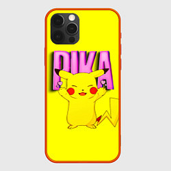 Чехол для iPhone 12 Pro ПИКАЧУ PIKACHU, цвет: 3D-красный