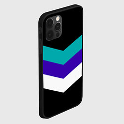 Чехол для iPhone 12 Pro Классика Три Полоски, цвет: 3D-черный — фото 2