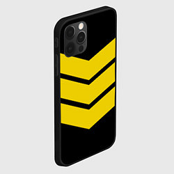 Чехол для iPhone 12 Pro Три полоски, цвет: 3D-черный — фото 2